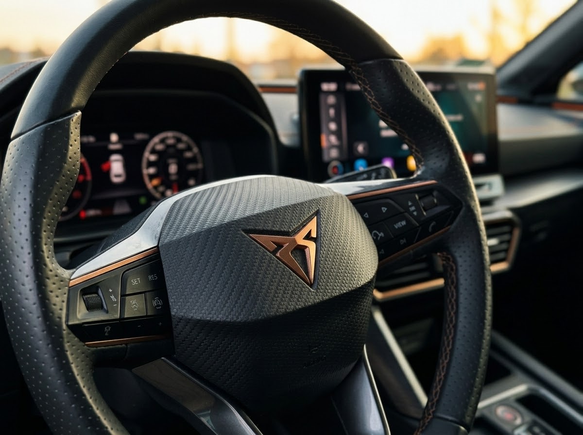 Sportowa kierownica Cupra Leon