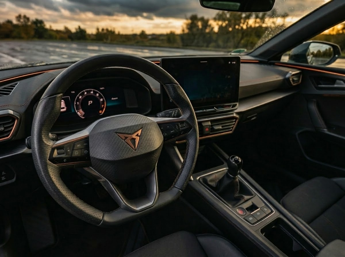 Wnętrze kokpit multimedia Cupra Leon